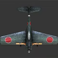 Vintage Green Propeller Fighter Aircraft With Red Circle Markings On Wings Classic Military Design