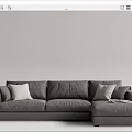 Modern corner sofa multiplayer sofa 3d model