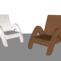 Casual Sofa Single Sofa 3d model