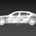 White Modern Sedan With Sleek Body Design And Silver Alloy Wheels