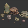 Rock Block Rock Block Rock Specimen Boulder Big Stone Block Rock Stratum Rock Stratum Rock Stratum Rock 3d model