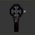 Futuristic SciFi Weapon with Metallic Barrel Advanced Grip and Modern Design