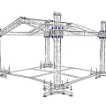 Industrial Equipment Metal Frame Structure Featuring Steel Beams And Support Pillars