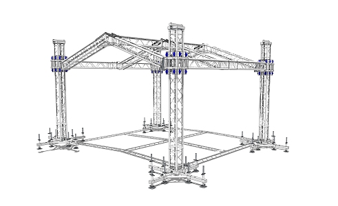 Modern Truss Stage Truss 3d model