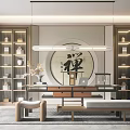 New Chinese Style Study 3d model