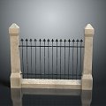 Fence Gate Fence Wall Defense Wall Wooden Fence Fence Iron Fence Floriculture Fence Iron Fence Railing 3d model