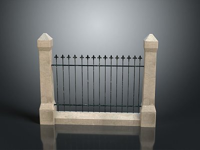 Fence Gate Fence Wall Defense Wall Wooden Fence Iron Fence Floriculture Fence Iron Fence Railing 3d model