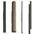 Modern Sleek Vertical Wall Lamps With Black Gold Silver And Gray Color Designs
