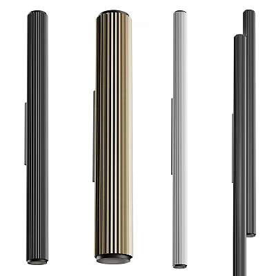 Modern Sleek Vertical Wall Lamps With Black Gold Silver And Gray Color Designs 3d model