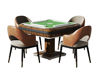 Modern Mahjong Table and Chair Mahjong Table 3d model