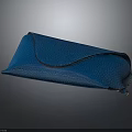 Fashionable Blue Leather Eyeglass Case With Textured Surface For Daily Use