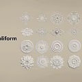 Poliform Decorative Carvings With Various Intricate Designs And Ornamental Round Shapes For Interior Decoration