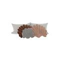 Shell Shaped Velvet Pillows in Brown Gray and Beige for Home Decor Accents