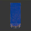 Blue Hydraulic Scissor Lift Table With Mobile Wheels Handle And Platform