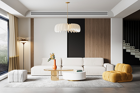 modern living room 3d model