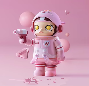 Bubble Matt Mall Doll Ornaments Game Hall Doll Art Device Mall Art Device Robot Art Ornaments 3d model