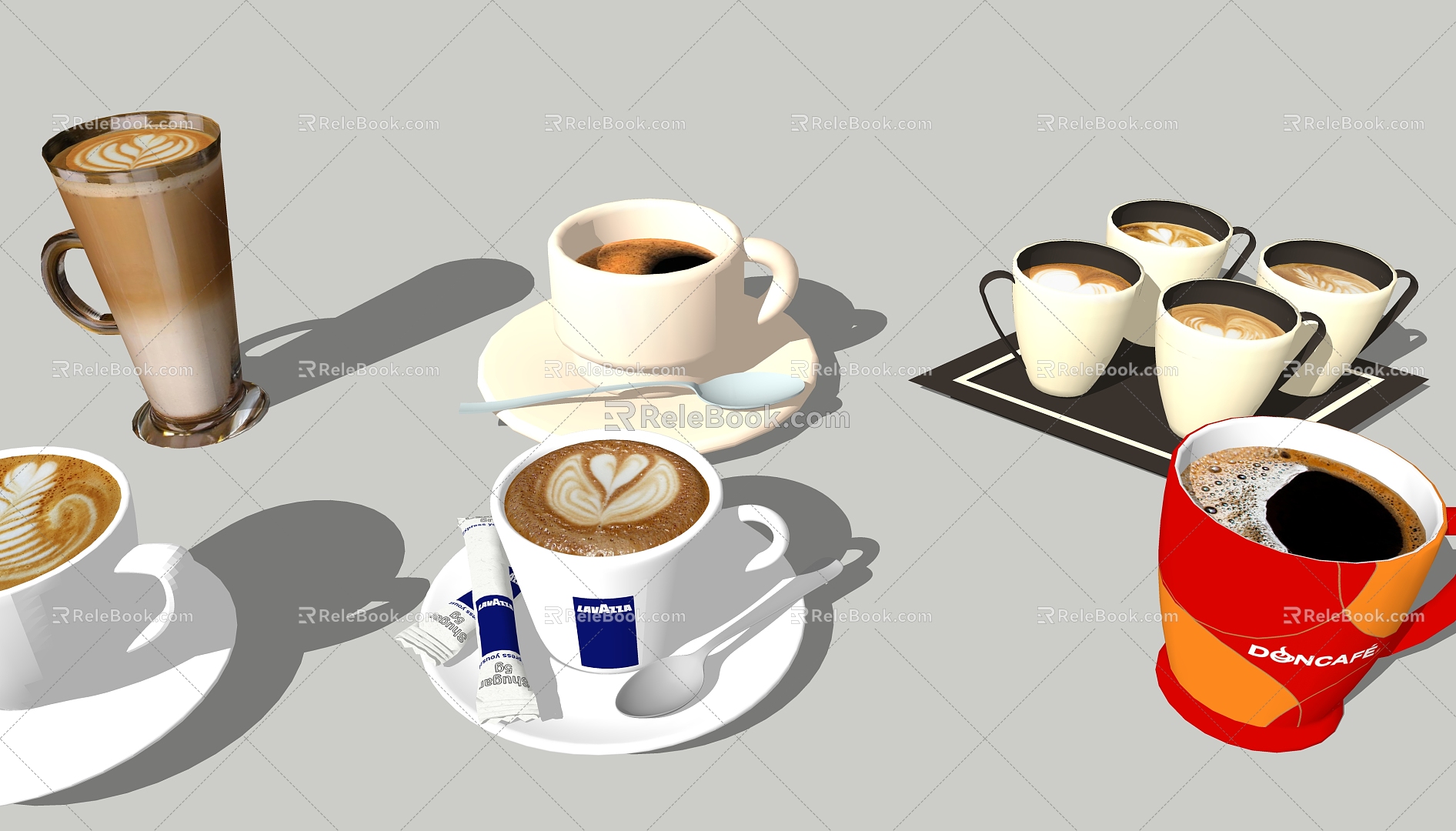 Modern coffee cup coffee 3d model