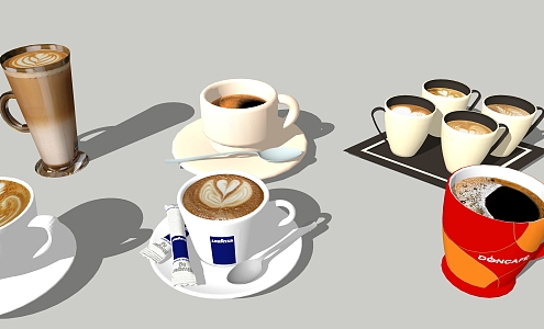 Modern coffee cup coffee 3d model