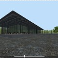 Modern Exhibition Hall 3d model