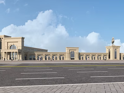 European-style commercial building 3d model European-style commercial building 3d model