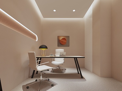 The negotiation room cream office negotiation room medical beauty conference 3d model