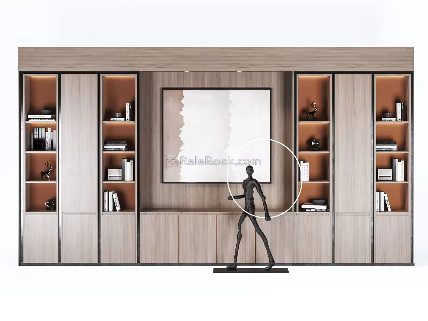 Modern Bookcase Bookshelf 3d model