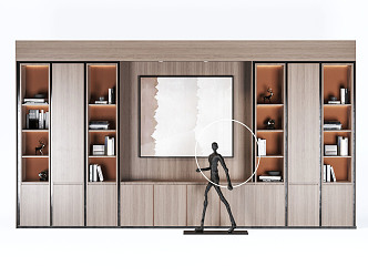 Modern Bookcase Bookshelf 3d model