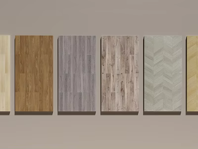 Wooden Flooring Samples Showcasing Various Styles Colors Textures And Herringbone Pattern 3d model