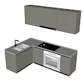 Modern Kitchen Design With Upper Lower Cabinets Countertop Sink Stove And Oven