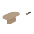 Modern Round Light Wood Dining Table With Conical Leg And Color Options