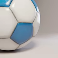 Blue and White Soccer Ball Classic Hexagonal Panel Design Sports Equipment for Training