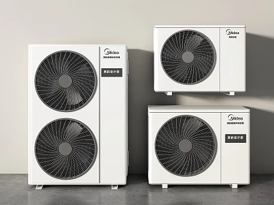 Midea Air Conditioner Fan Units With Multiple Models And Modern Design 3d model