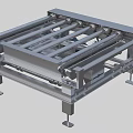 Industrial Roller Conveyor Equipment With Metal Frame And Stable Support Legs