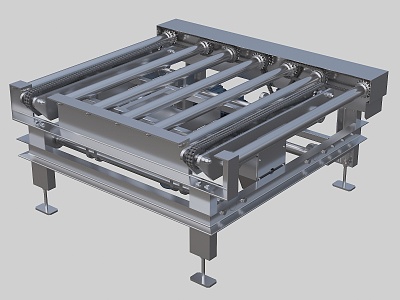 Conveyor Transfer Tray Conveyor Belt Equipment 3d model