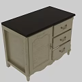Vintage Light Wood Dresser With Carved Details Cabinet Door And Metal Handles