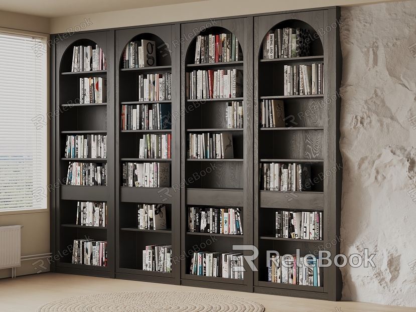 Modern bookcase model