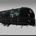 Mobile Black Commercial Equipment Trailer Featuring Smiley Face And Decorative Windows