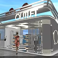 Modern Outlet Store Exterior And Interior Design At Wanda Plaza Shopping Mall With Clothing Displays