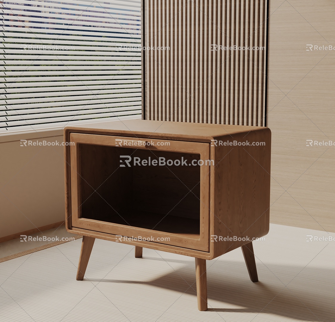 Modern Bedside Cabinet 3d model