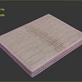 White Mattress With Crocodile Skin Texture And Stitched Decorative Middle Band Design