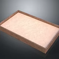 Sculpture Carving Artisan Tray with Wooden Frame and Light Colored Smooth Surface