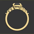 Luxury Gold Ring With White Gemstone And Exquisite Design For Daily Use