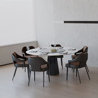 Modern table combination 3d model