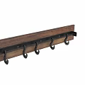 Loft Style Entryway Hallway With Wooden Board And Metal Hooks Design