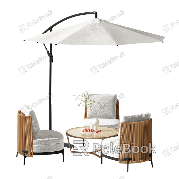 Modern Outdoor Table and Chair Casual Table and Chair Combination model