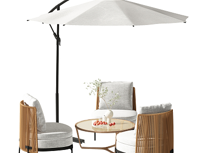 Modern Outdoor Table and Chair Casual Table and Chair Combination model