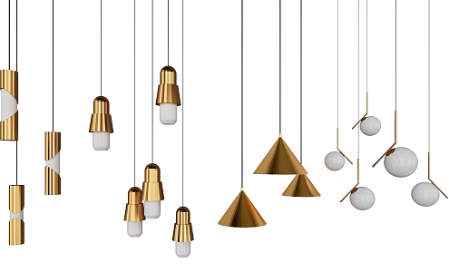 Metal chandelier 3d model