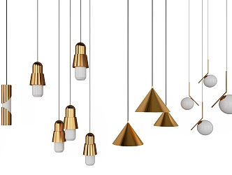 Metal chandelier 3d model