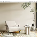 Modern Single Sofa Casual Single Sofa 3d model