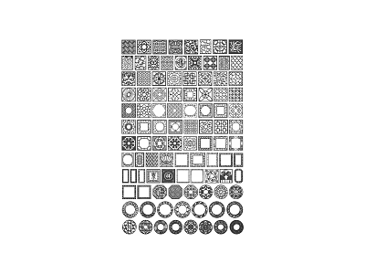 Decorative Lattice Windows With Various Intricate Patterns And Classic Design Styles 3d model